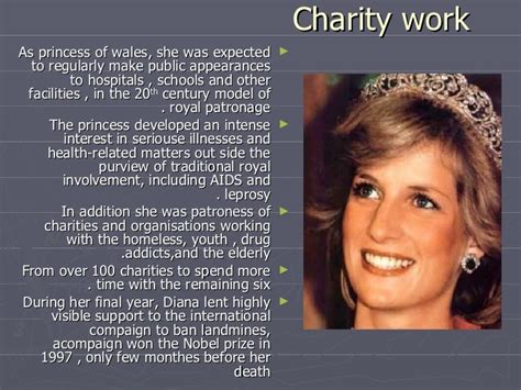 princess diana charity work timeline.